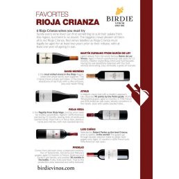 Caja de 6 botellas Favoritos Rioja Crianza - Selección Birdie Vinos