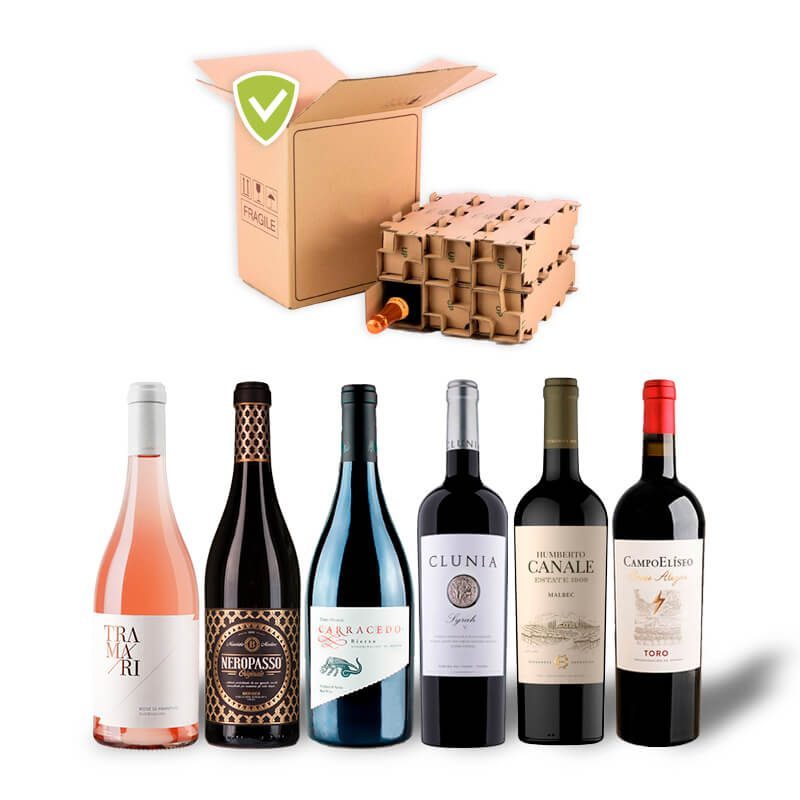 Box of 6 special wines for barbecues